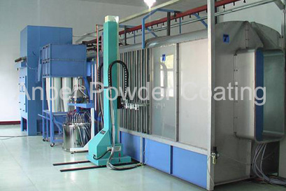 Complete stainless steel powder booth for industrial powder coating line